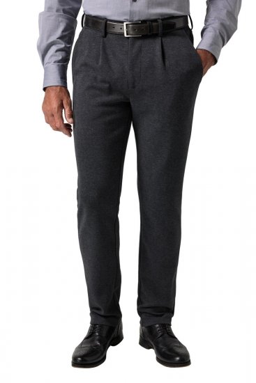 JP1880 Naples Flexnamic Pantalon en jersey Gris foncé chiné - Costumes - Costumes grandes tailles 