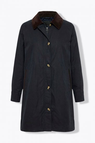 Ulla Popken 851765 Manteau en velours côtelé Bleu marine - Manteaux - Manteaux femme grande taille