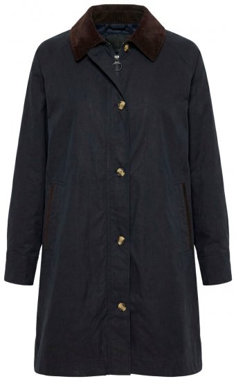 Ulla Popken 851765 Manteau en velours côtelé Bleu marine - Manteaux - Manteaux femme grande taille