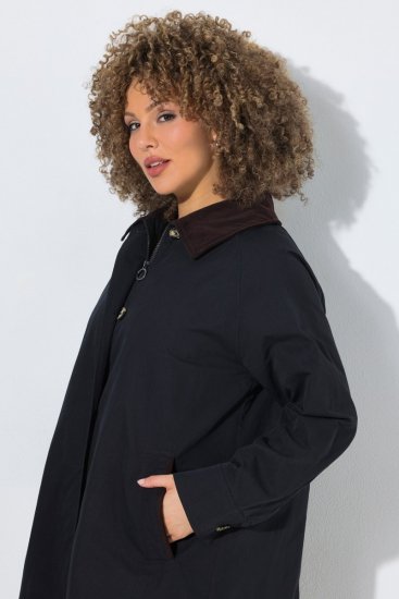 Ulla Popken 851765 Manteau en velours côtelé Bleu marine - Manteaux - Manteaux femme grande taille