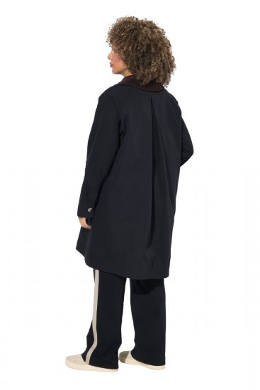 Ulla Popken 851765 Manteau en velours côtelé Bleu marine - Manteaux - Manteaux femme grande taille