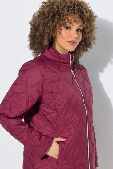 Ulla Popken 851777 Veste matelassée HYPRAR à col montant Bordeaux - Vestes - Vestes femme grande taille
