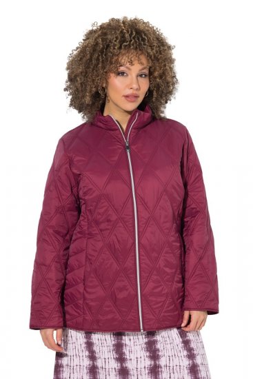 Ulla Popken 851777 Veste matelassée HYPRAR à col montant Bordeaux - Vestes - Vestes femme grande taille