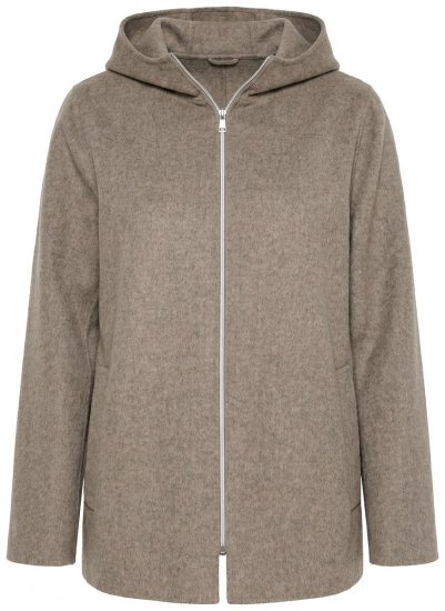 Ulla Popken 851788 Manteau en laine Marron clair - Manteaux - Manteaux femme grande taille