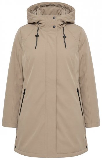 Ulla Popken 851789 Manteau technique Marron - Manteaux - Manteaux femme grande taille