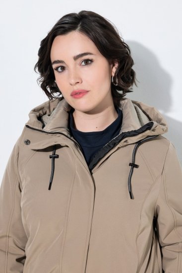 Ulla Popken 851789 Manteau technique Marron - Manteaux - Manteaux femme grande taille