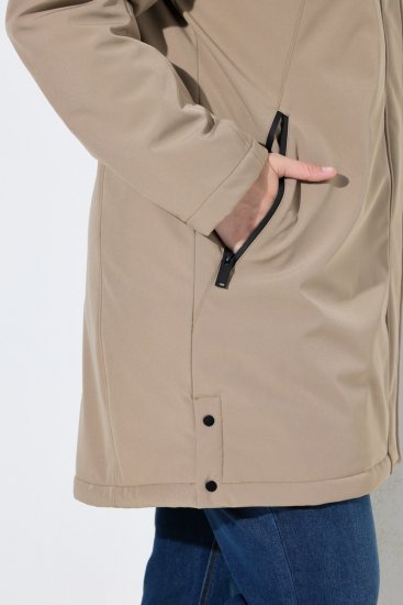 Ulla Popken 851789 Manteau technique Marron - Manteaux - Manteaux femme grande taille