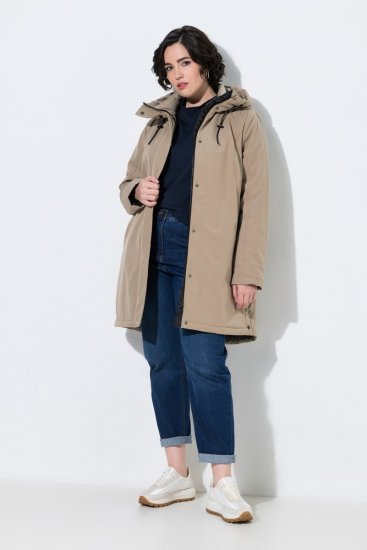 Ulla Popken 851789 Manteau technique Marron - Manteaux - Manteaux femme grande taille