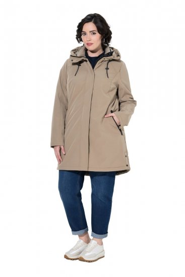 Ulla Popken 851789 Manteau technique Marron - Manteaux - Manteaux femme grande taille