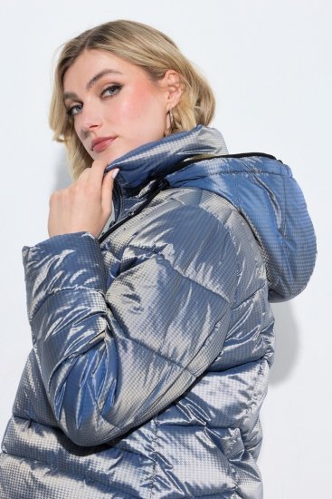 Ulla Popken 851790 Veste matelassée Bleu denim - Vestes - Vestes femme grande taille