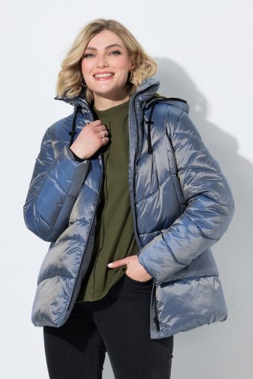 Ulla Popken 851790 Veste matelassée Bleu denim - Vestes - Vestes femme grande taille