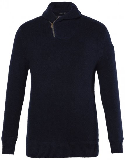 JP1880 851795 Pull tricoté à col châle Bleu marine TALL - TALL sweatshirts - Sweats et hoodies TALL