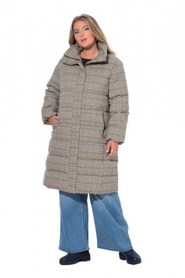 Ulla Popken 851801 Manteau matelassé Blanc cassé - Manteaux - Manteaux femme grande taille