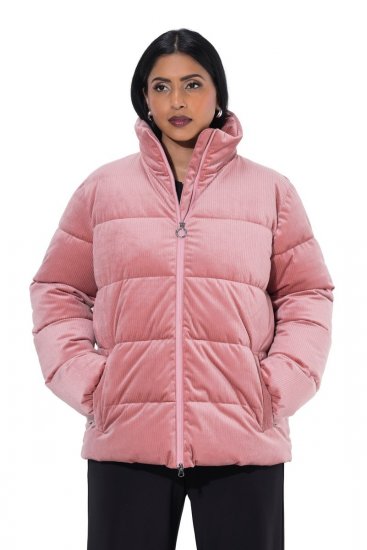 Ulla Popken 851819 Veste en velours côtelé Vieux rose - Vestes - Vestes femme grande taille