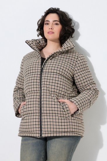 Ulla Popken 851822 Manteau matelassé Blanc cassé - Manteaux - Manteaux femme grande taille