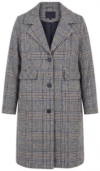 Ulla Popken 851826 Manteau en laine Blanc cassé - Manteaux - Manteaux femme grande taille