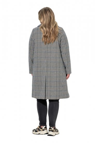 Ulla Popken 851826 Manteau en laine Blanc cassé - Manteaux - Manteaux femme grande taille