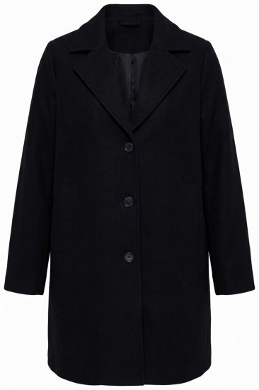 Ulla Popken 851829 Manteau en laine Noir - Manteaux - Manteaux femme grande taille