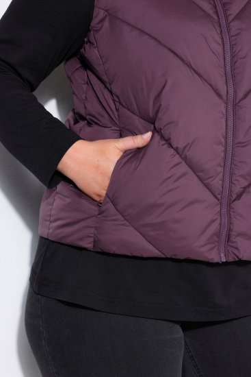 Ulla Popken 851833 Gilet matelassé à col montant Marron - Gilets sans manches - 
