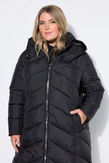 Ulla Popken 851842 Manteau matelassé Noir - Manteaux - Manteaux femme grande taille