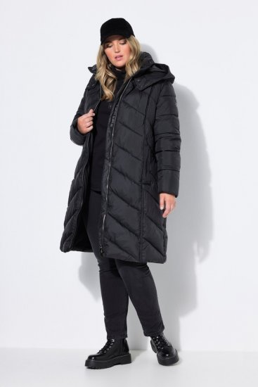 Ulla Popken 851842 Manteau matelassé Noir - Manteaux - Manteaux femme grande taille