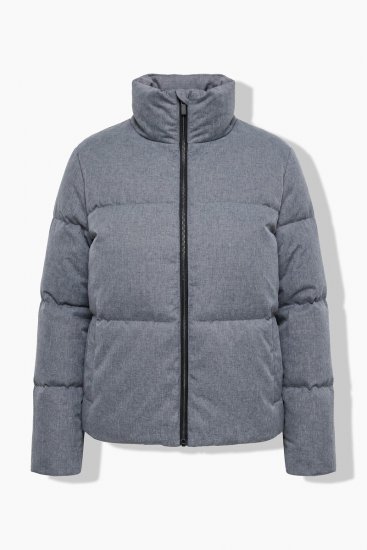 Ulla Popken 851854 Veste matelassée Gris chiné - Vestes - Vestes femme grande taille