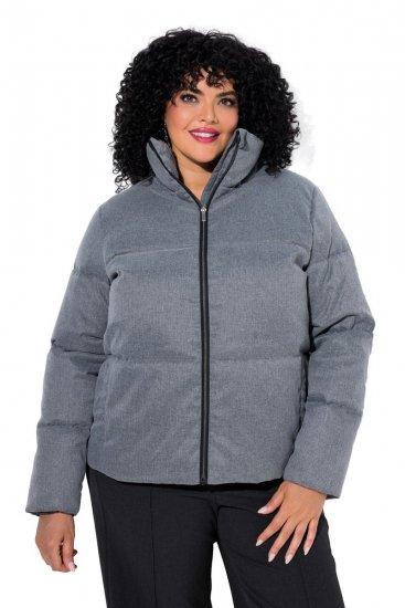 Ulla Popken 851854 Veste matelassée Gris chiné - Vestes - Vestes femme grande taille