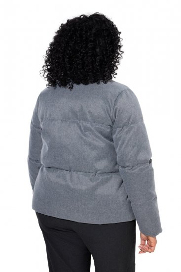 Ulla Popken 851854 Veste matelassée Gris chiné - Vestes - Vestes femme grande taille