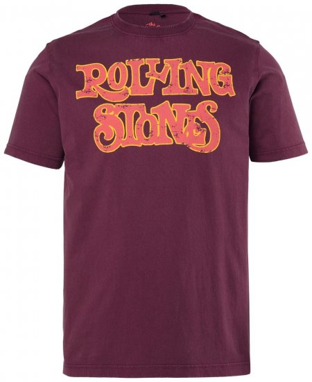 JP1880 851910 Rolling Stones Vintage Logo T-shirt Aubergine - T-shirts de groupes - T-shirts de groupes grande taille