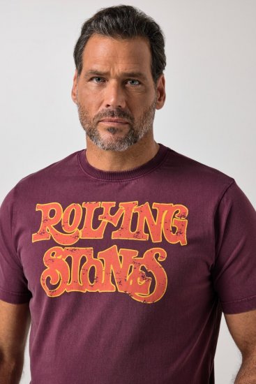 JP1880 851910 Rolling Stones Vintage Logo T-shirt Aubergine - T-shirts de groupes - T-shirts de groupes grande taille