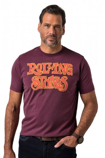 JP1880 851910 Rolling Stones Vintage Logo T-shirt Aubergine - T-shirts de groupes - T-shirts de groupes grande taille