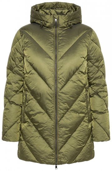 Ulla Popken 852023 Manteau matelassé Vert olive - Manteaux - Manteaux femme grande taille
