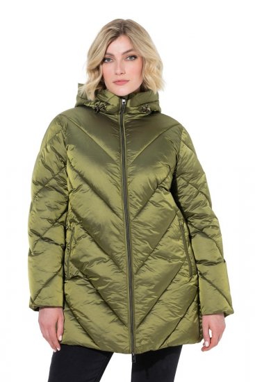 Ulla Popken 852023 Manteau matelassé Vert olive - Manteaux - Manteaux femme grande taille