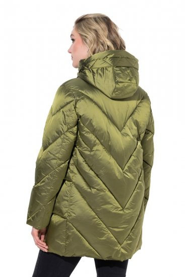 Ulla Popken 852023 Manteau matelassé Vert olive - Manteaux - Manteaux femme grande taille