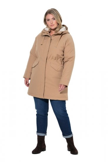 Ulla Popken 852028 Parka Beige - Manteaux - Manteaux femme grande taille