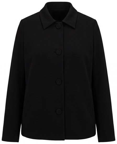 Ulla Popken 852167 Blazer à col chemise Noir - Blazers - Blazers grande taille pour femme