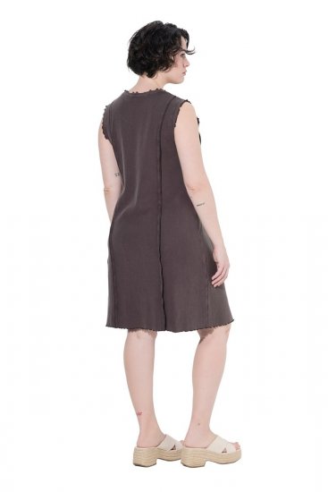 Ulla Popken 852190 Robe en jersey Brun acajou - Robes d'été - Robes d'été grande taille