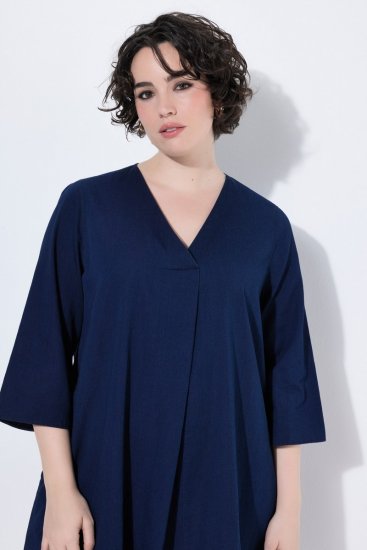 Ulla Popken 852191 Robe en jean à poches Bleu denim - Robes - Robes pour toutes les tailles