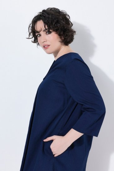 Ulla Popken 852191 Robe en jean à poches Bleu denim - Robes - Robes pour toutes les tailles