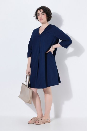 Ulla Popken 852191 Robe en jean à poches Bleu denim - Robes - Robes pour toutes les tailles