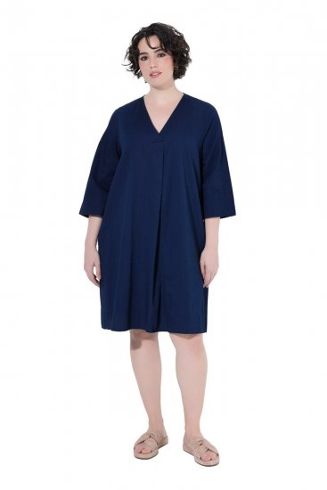 Ulla Popken 852191 Robe en jean à poches Bleu denim - Robes - Robes pour toutes les tailles