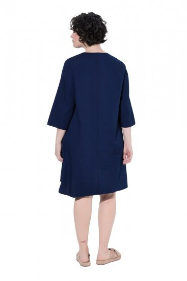 Ulla Popken 852191 Robe en jean à poches Bleu denim - Robes - Robes pour toutes les tailles