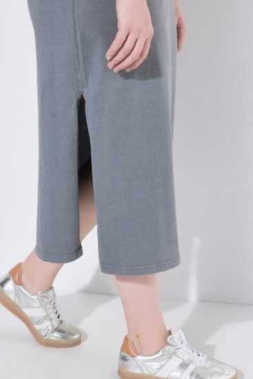 Ulla Popken 852218 Robe mi-longue à manches courtes Gris - Robes midi - Robes midi grande taille