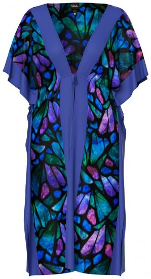 Ulla Popken 852333 Robe imprimée à cordon Lilas - Caftans - 