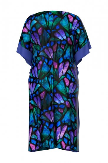 Ulla Popken 852333 Robe imprimée à cordon Lilas - Caftans - 