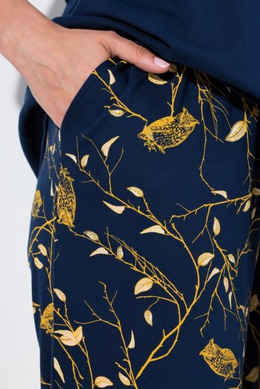 Ulla Popken 852577 Pyjama à motifs Bleu marine - Pyjamas/vêtements de détente - 