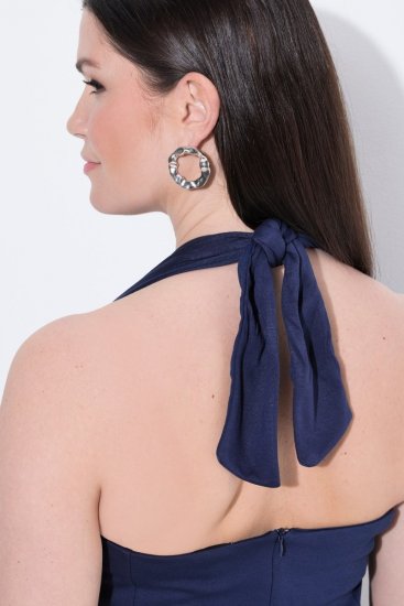 Ulla Popken 852680 Robe de soirée Bleu marine - Robes de soirée - Robes de soirée grande taille