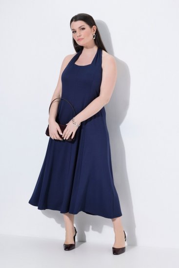 Ulla Popken 852680 Robe de soirée Bleu marine - Robes de soirée - Robes de soirée grande taille