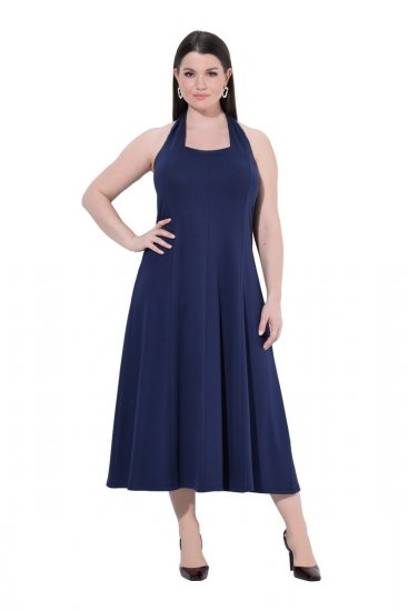Ulla Popken 852680 Robe de soirée Bleu marine - Robes de soirée - Robes de soirée grande taille