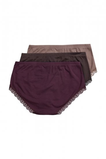 Ulla Popken 852698 Culottes lot de 3 Marron - Culottes - 